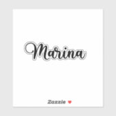 マリーナ名 – 手書き書道 シール (シート)