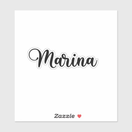 マリーナ名 – 手書き書道 シール (シート)