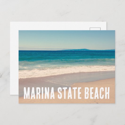 マリーナ州ビーチヴィンテージスタイル写真 ポストカード (正面/裏面)