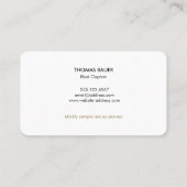 マリーナ素朴ロープいかりボートホワイトウッド 名刺 (裏面)