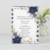 マリーナ航海の開花ネイビー赤面リハーサルディナー 招待状 (スタンド正面)