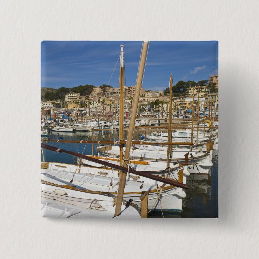 マリーナ、ポート·ド·ソラー、西海岸、マロルカ 缶バッジ (正面)