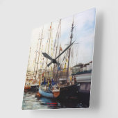 マリーナ/マリアナ/シースケープ スクエア壁時計 (傾斜)