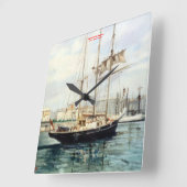 マリーナ/マリアナ/シースケープ スクエア壁時計 (傾斜)