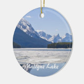 マリーニュ湖に反射する岩の山 セラミックオーナメント (左)