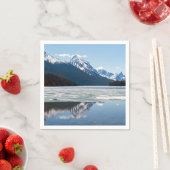 マリーニュ湖のロッキー山脈の反射 スタンダードカクテルナプキン (インサイチュ)