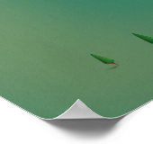 マリーニュ湖アルバータ州カナダの湖の地図 ポスター (角)