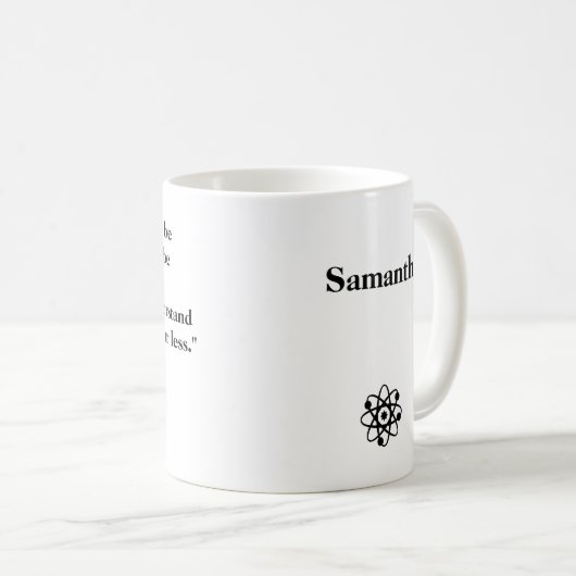 マリーパーソナライズされたキュリー引用文 コーヒーマグカップ (正面右)