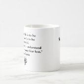 マリーパーソナライズされたキュリー引用文 コーヒーマグカップ (中央)