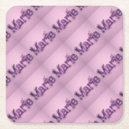 マリーパープルピンクコースターセット スクエアペーパーコースター