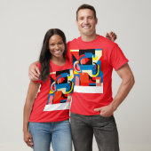 マリープライマリーバウハウス抽象デザイン Tシャツ (ユニセックス)