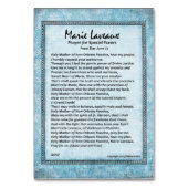 マリーラヴォー祈りの言葉カード テーブルナンバー (裏面)