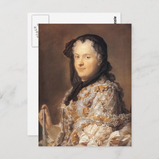 マリーレスチンスカバイモーリス・クエンティン・デ・ラツアー ポストカード (正面/裏面)