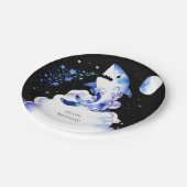 マリーンお洒落おもしろいシャーク誕生日 ペーパープレート (アングル)