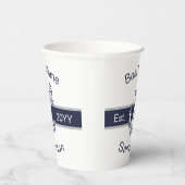 マリーンカスタムいかり航海の海ネイビーブルー 紙コップ (右)