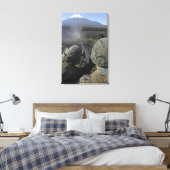 マリーンズがM2 50口径の機関銃を発射 キャンバスプリント (インサイチュ (寝室))