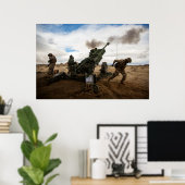 マリーンズ火災M777-A2ホウィッター ポスター (ホームオフィス)