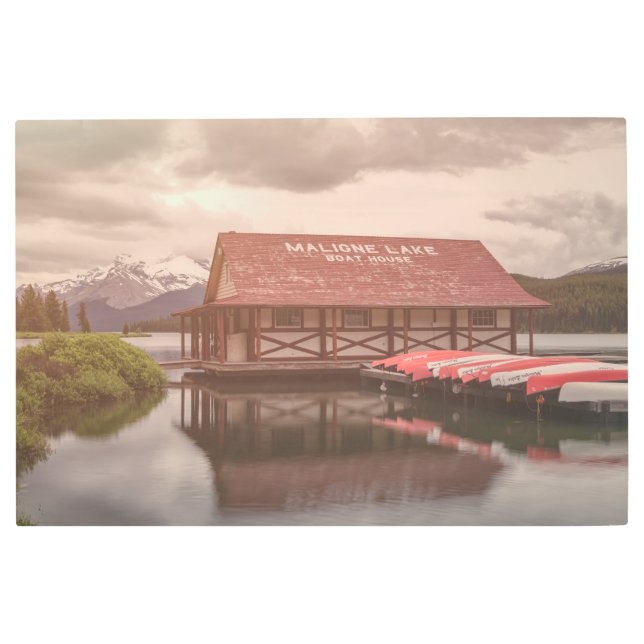 マリーンレイクボートハウス メタルプリント (正面)
