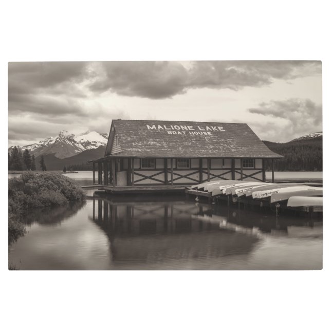 マリーンレイクボートハウス メタルプリント (正面)