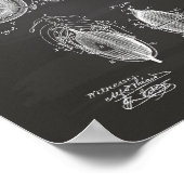 マリーンヴェロピード1895特許技術Chalkboard ポスター (角)