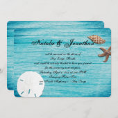 マリーン素朴ブルーデスティネーションビーチ結婚式 (正面/裏面)