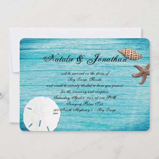 マリーン素朴ブルーデスティネーションビーチ結婚式 (正面)