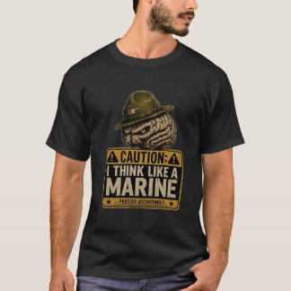 マリーン軍人的思考 ゆかいなUSMCドリルインストラクター Tシャツ