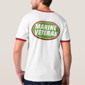 マリーン退役軍人プリント ノベルティ Tシャツ (裏面フル)