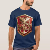 マリーン・コー・ベテランのロゴ Tシャツ (正面)
