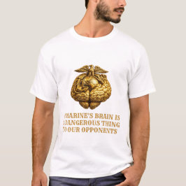 マリーン・ブレイン・パワー・デンジャラス・マインド・ミリタリーTシャツ Tシャツ