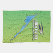 マリー湖 北西ハイランド スコットランド 地図 キッチンタオル (横)