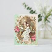 マリー・アントイフランスのネット，パリ，ヴィンテージ，ロココ，ピアノ ポストカード (スタンド正面)