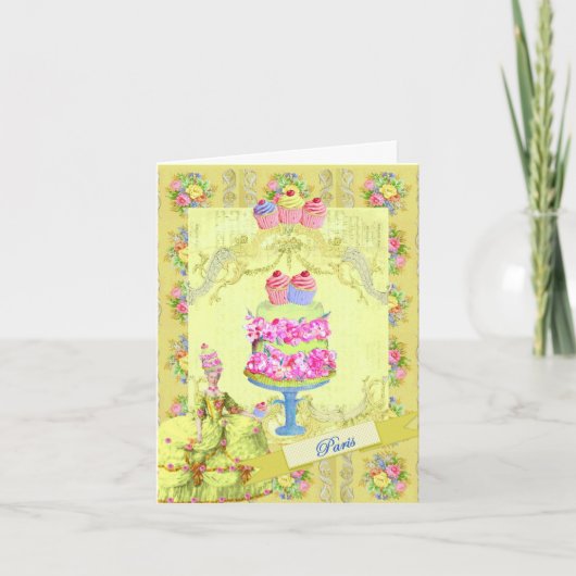 マリー・アントワネットがケーキ食べを手放せ! サンキューカード (正面)