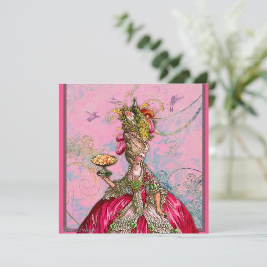 マリー・アントワネットがケーキ食べを食べる 招待状 (スタンド正面)