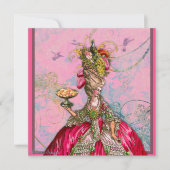 マリー・アントワネットがケーキ食べを食べる 招待状 (正面)