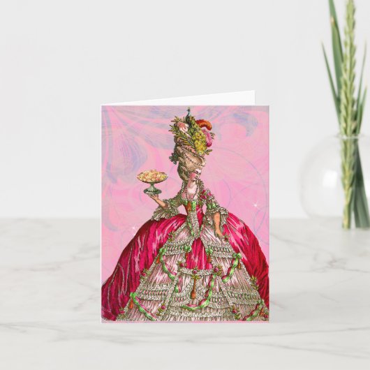 マリー·アントワネットが彼らにケ食べーキをさせる カード (正面)