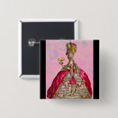 マリー·アントワネットが彼らにケ食べーキをさせる 缶バッジ (正面&裏面)