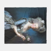 マリー・アントワネットとバラ フリースブランケット (正面(横))