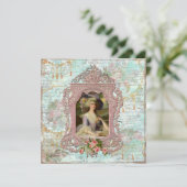 マリー・アントワネットとピンクのバラ 招待状 (スタンド正面)