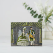 マリー・アントワネットとルイ16世 – 緑 ポストカード (スタンド正面)