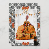 マリー・アントワネットと黒猫ハロウィーン 招待状 (正面/裏面)