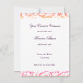 マリー・アントワネットのカスタム招待状 ポプリ 招待状 (裏面)