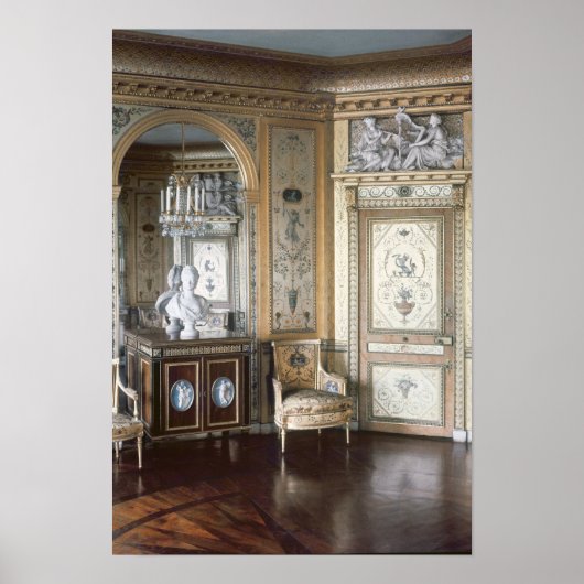 マリー・アントワネットのブードワールのインテリア ポスター (正面)