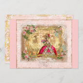 マリー・アントワネットのベルサイユのパーティー招待状 招待状 (正面/裏面)