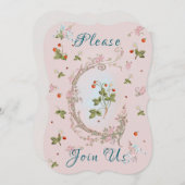 マリー・アントワネットの小さなイチゴの招待状 招待状 (正面/裏面)