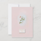 マリー・アントワネットの小さなスイカのピンクの招待状 招待状 (裏面)