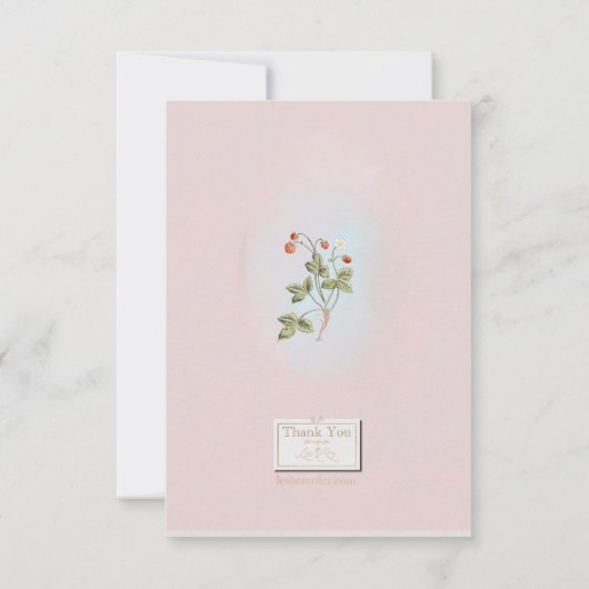 マリー・アントワネットの小さなスイカのピンクの招待状 招待状 (裏面)