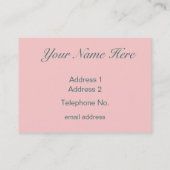 マリー·アントワネットピンクとクジャク 名刺 (裏面)