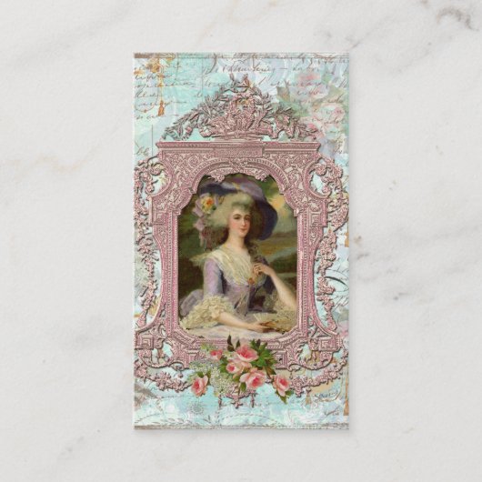 マリー·アントワネットピンク枠 名刺 (正面)