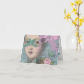 マリー・アントワネットフランスの仮装 カード (黄色い花)